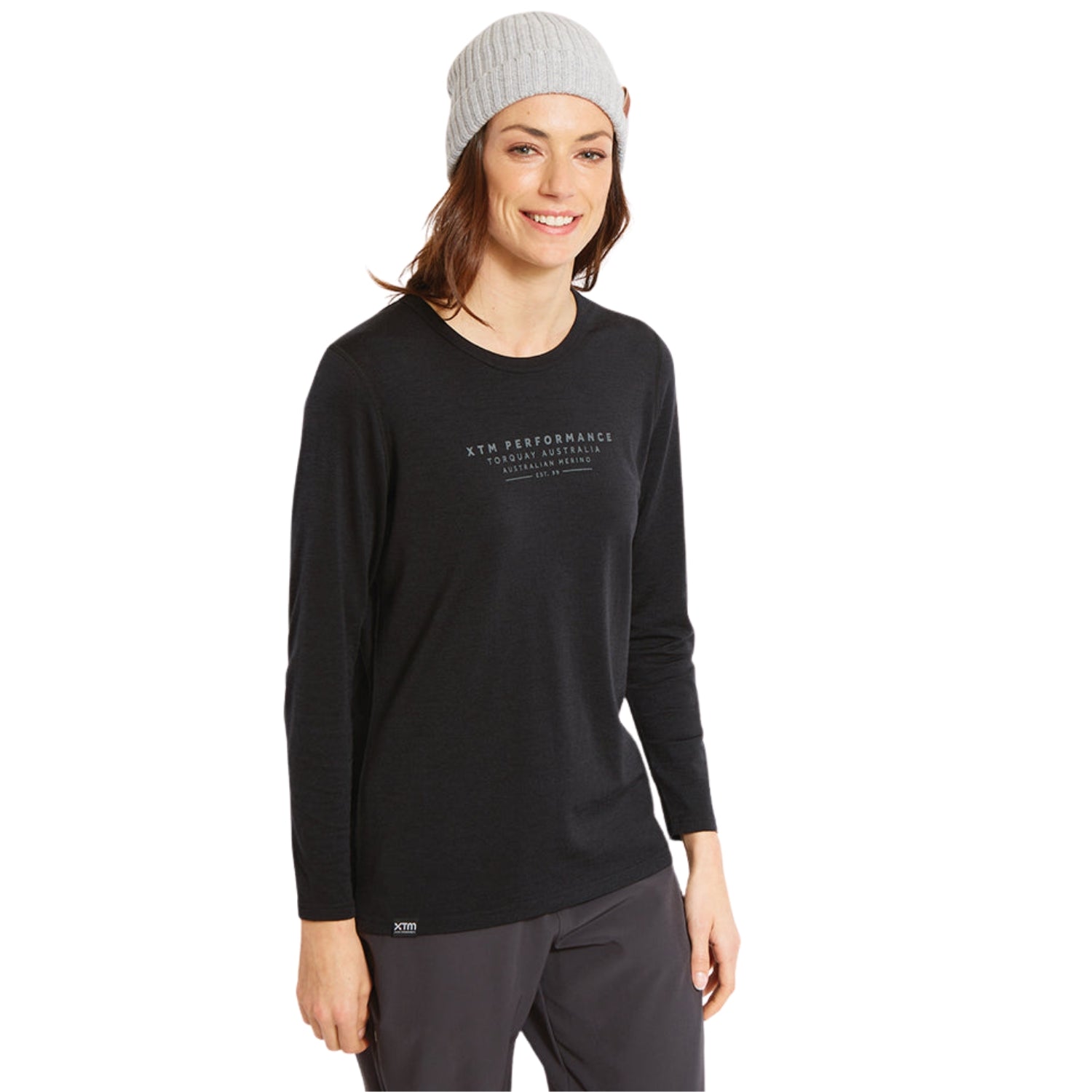 XTM Traverse Merino Wool Women's Long Sleeve Shirt Black Sizes 18 - 26