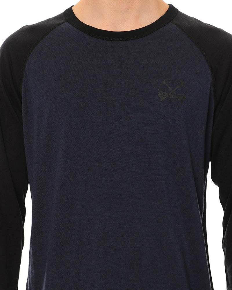 XTM Mountain Merino Wool Unisex Long Sleeve Shirt Navy Sizes 3XL-6XL