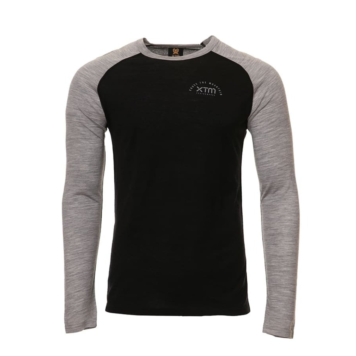 XTM Mountain Merino Wool Men’s Long Sleeve Shirt Grey/Black Size 2XL-6XL