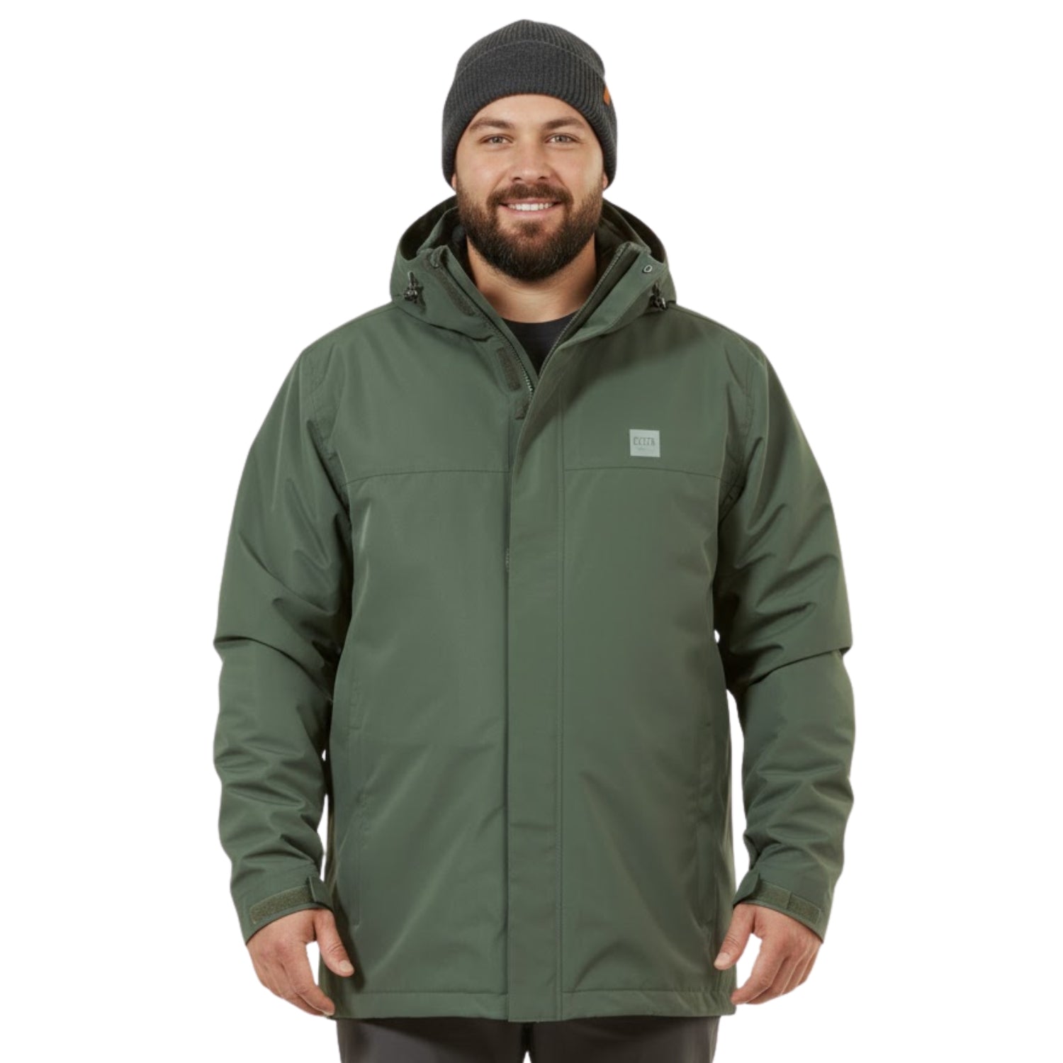 XTM NewK Mens Plus Size Rain Shell Jacket Khaki Green Sizes 2XL - 3XL