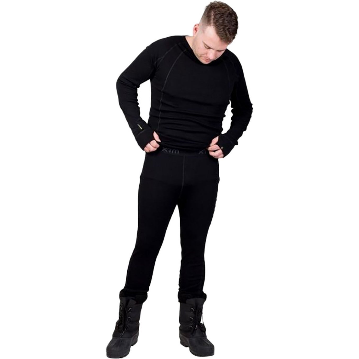 XTM Siberia Merino Wool Unisex Plus Size Thermal Pants Black XL-7XL