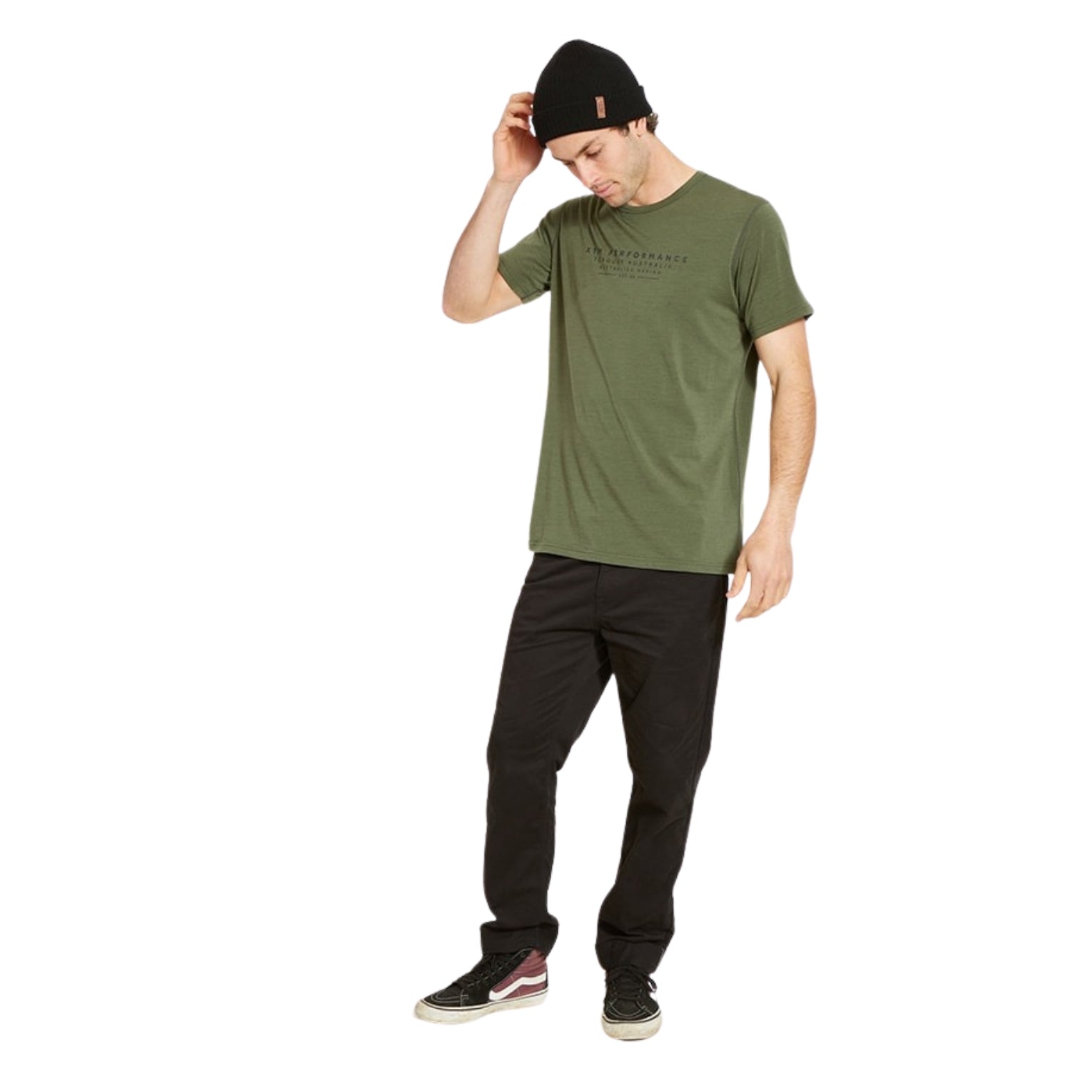 XTM Torquay Merino Wool Mens Big And Tall T-Shirt Moss Sizes 3XL - 6XL