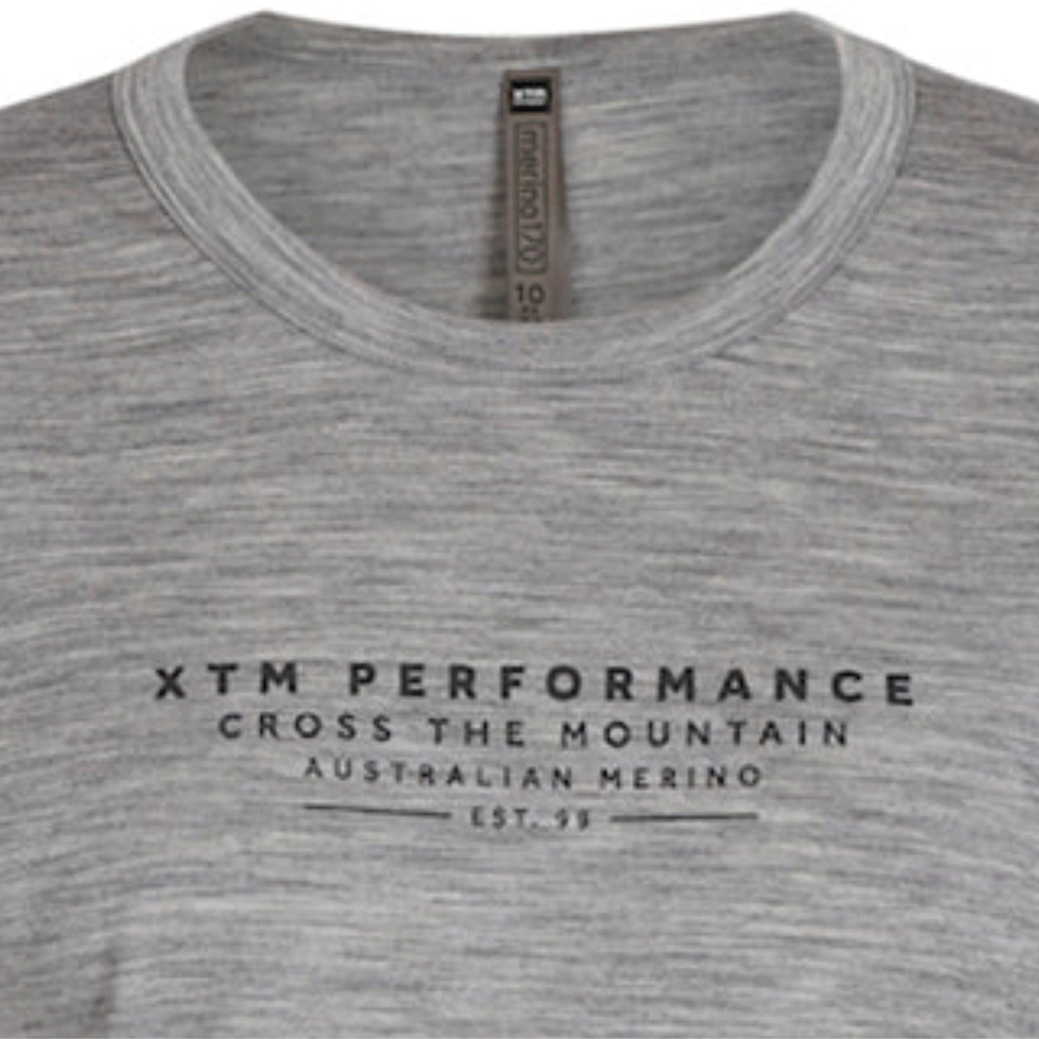 XTM Trail Merino Wool Mens Plus Size T-Shirt Grey Sizes 2XL - 7XL