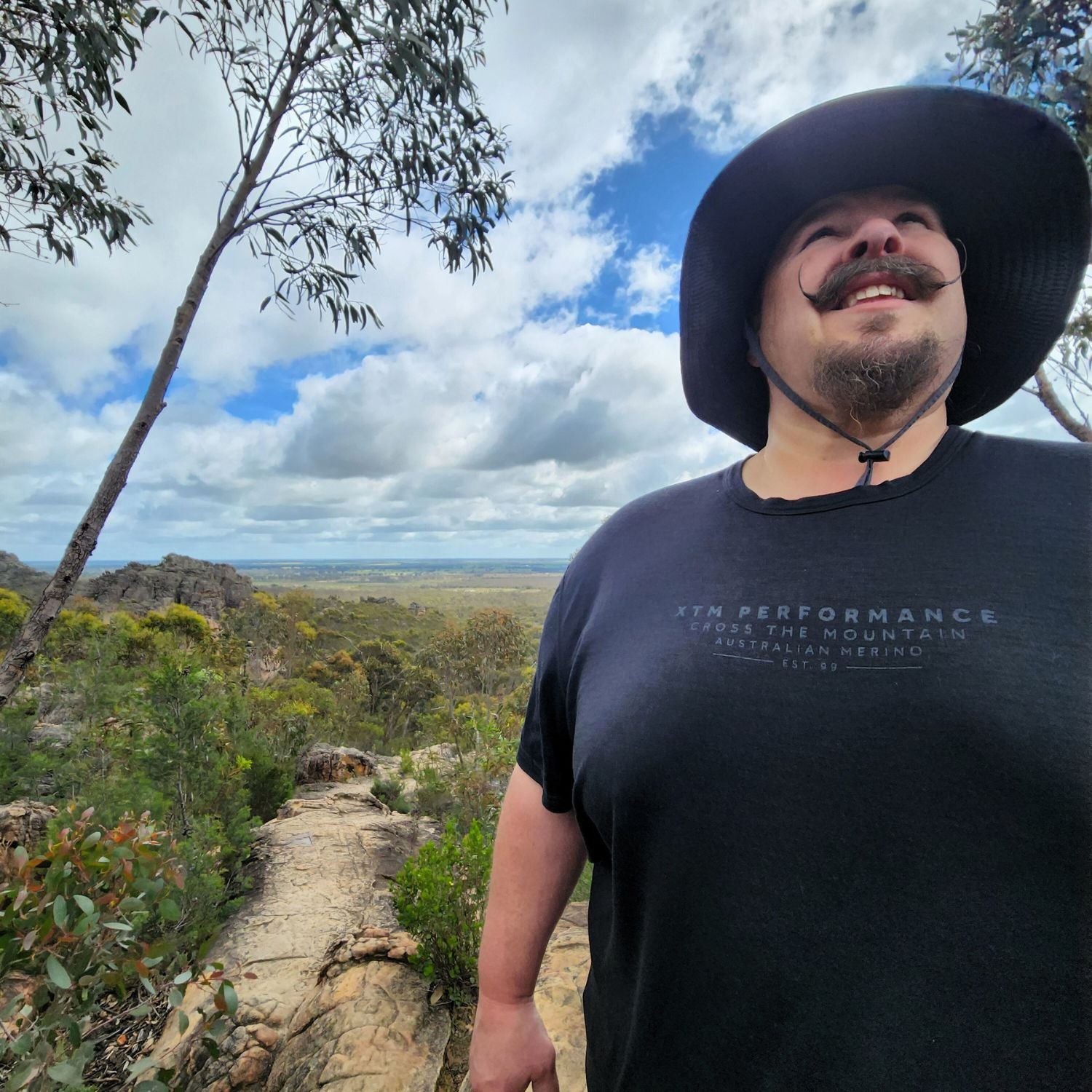 XTM Trail Merino Wool Mens Plus Size T-Shirt Black Sizes 2XL - 7XL