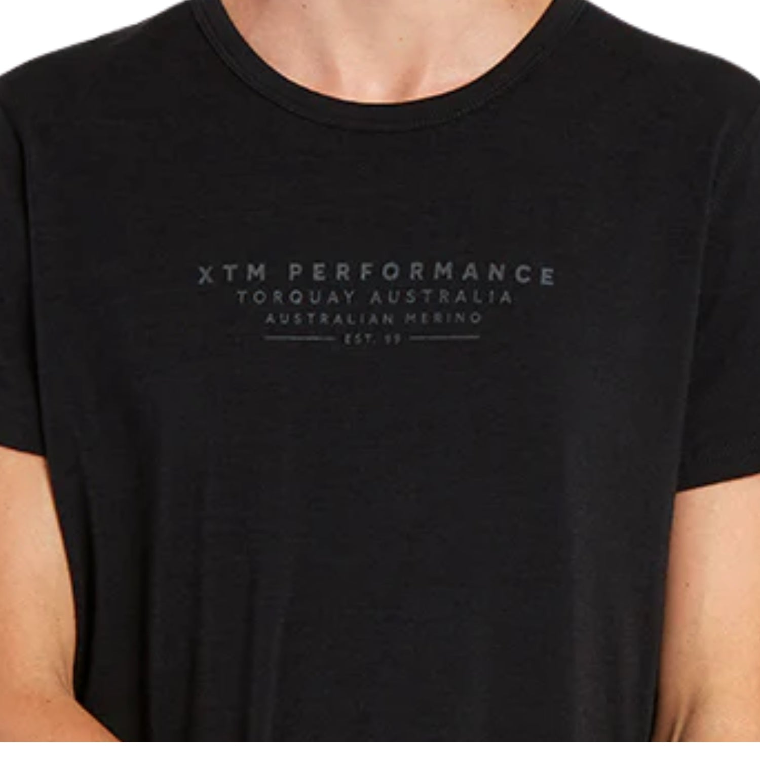 XTM Trail Merino Wool Unisex Plus Size T-Shirt Black Sizes 16 - 7XL