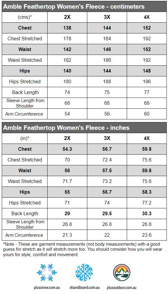 CLEARANCE - Amble Feathertop Women’s Fleece Terracotta Plus Size 4XL