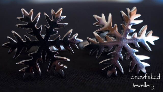 Anthony Mens Snowflake Silver Cufflinks Snowflaked Jewellery
