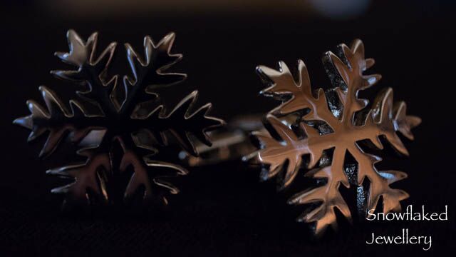 Anthony Mens Snowflake Silver Cufflinks Snowflaked Jewellery