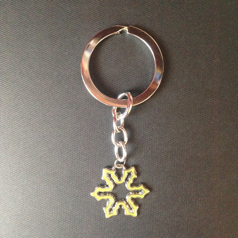 Ava Snowflake Keyring Green