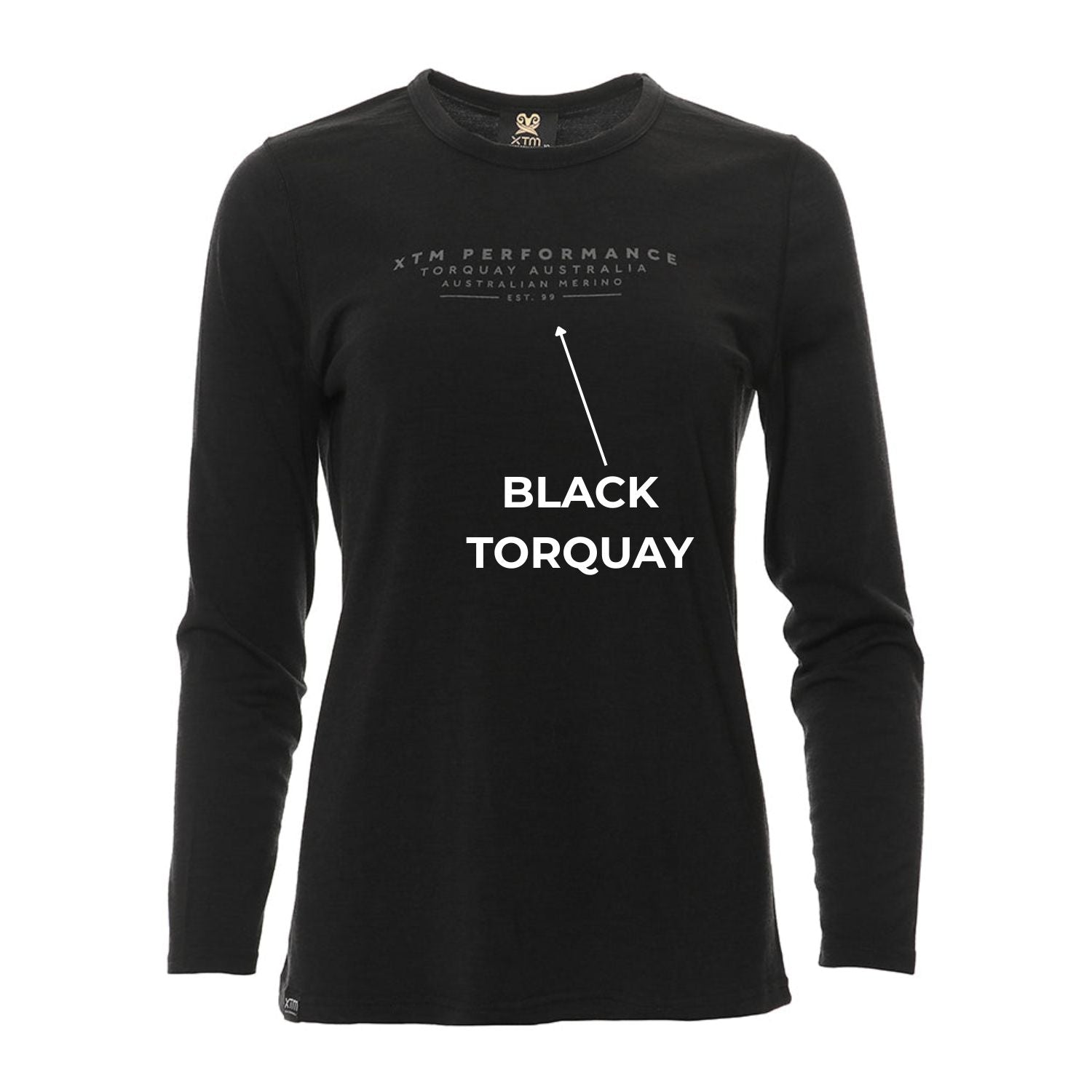 XTM Traverse Merino Wool Women's Long Sleeve Shirt Black Sizes 18 - 26