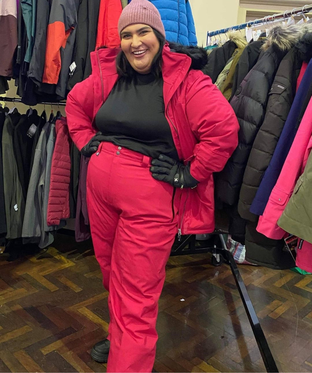 CLEARANCE - Cartel Arctic Stretch Womens Snow Pant Cherry Ripe 2XL-7XL