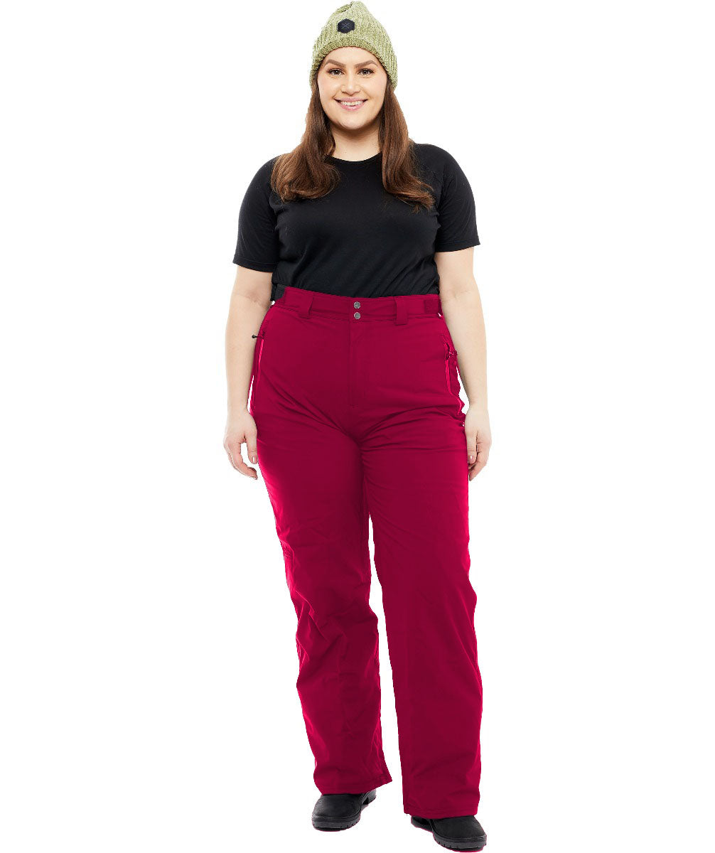 CLEARANCE - Cartel Arctic Stretch Womens Snow Pant Cherry Ripe 2XL-7XL