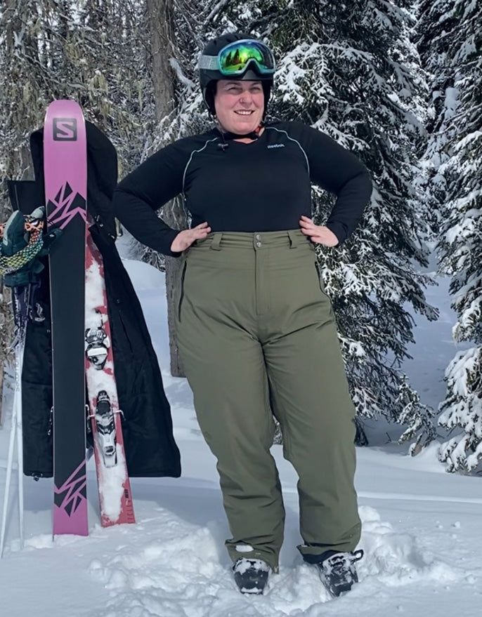 Cartel Arctic Stretch Womens Ski Pants Army Plus Sizes 3XL-8XL