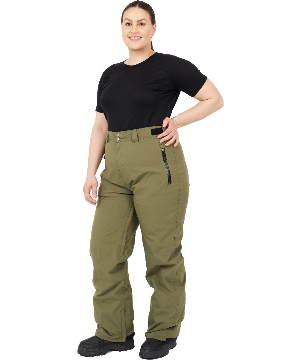 Cartel Arctic Stretch Womens Ski Pants Army Plus Sizes 3XL-8XL