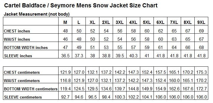 Cartel Bankso Mens Plus Size Snow Jacket Army 3XL & 9XL