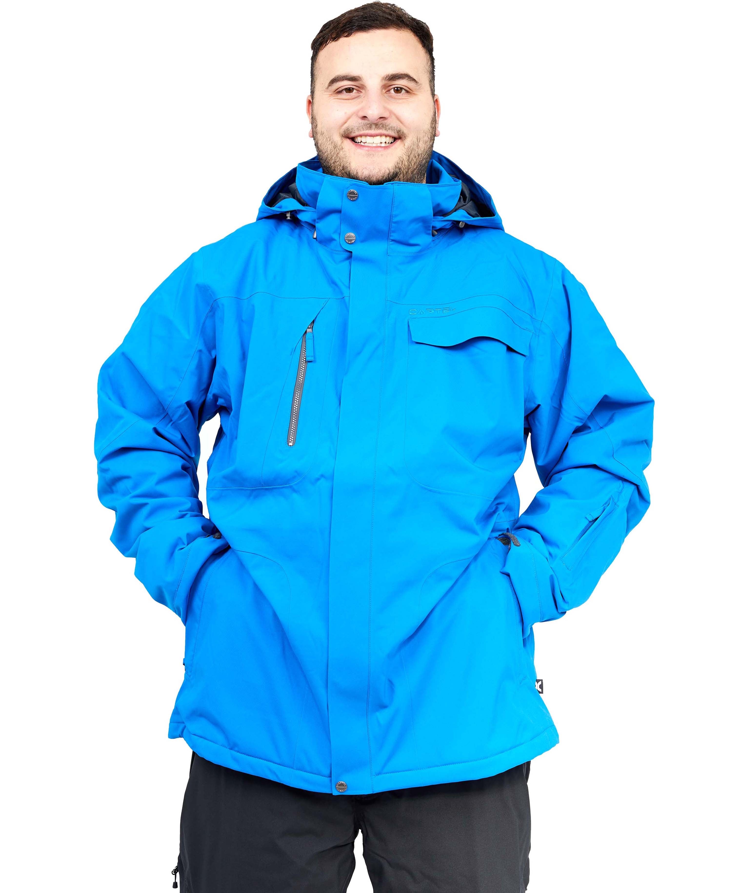 Cartel Bankso Mens Snow Jacket Blue Plus Size 3XL