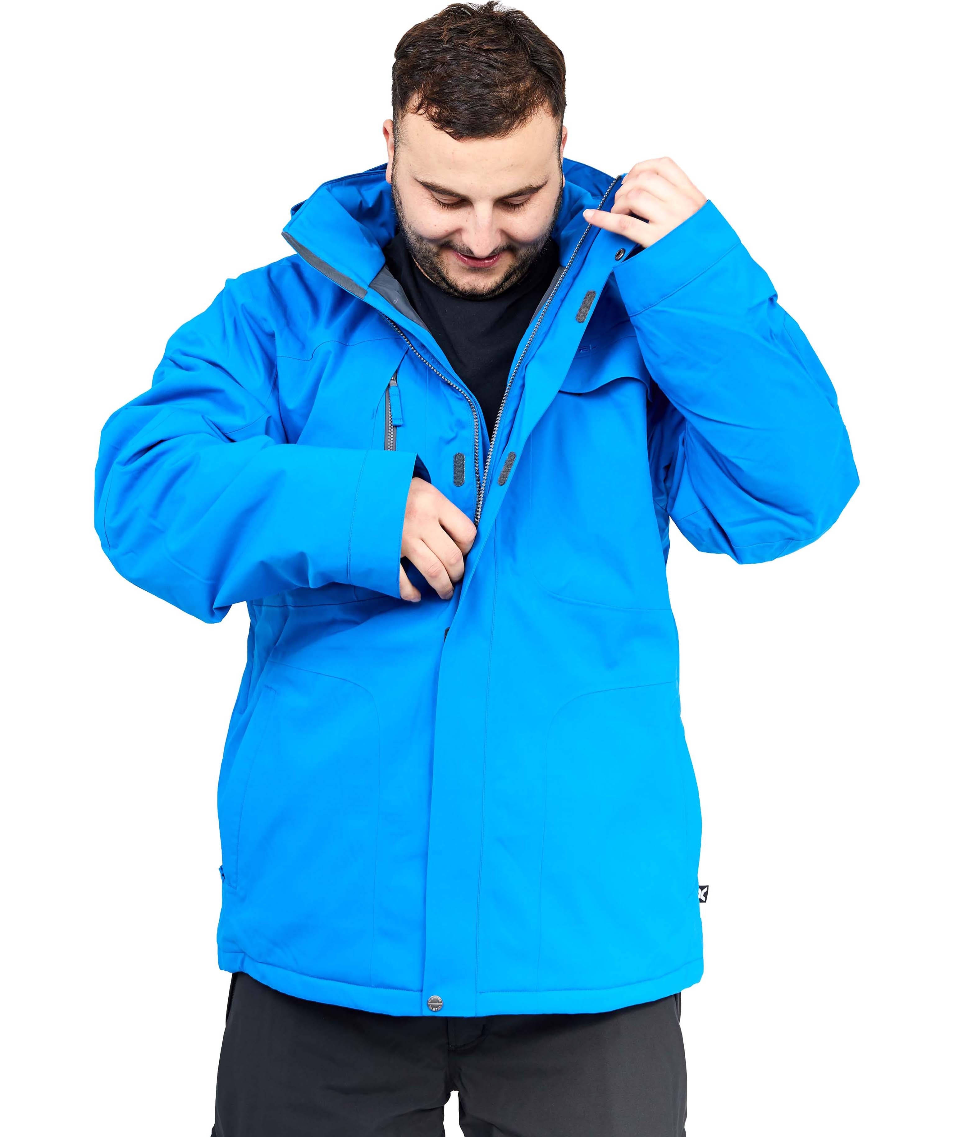 Cartel Bankso Mens Snow Jacket Blue Plus Size 3XL