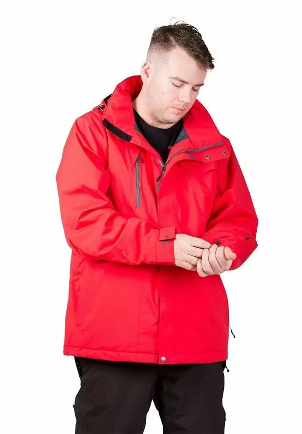 Cartel Bankso Mens Plus Size Ski Jacket Red Stretch 3XL-5XL & 8XL