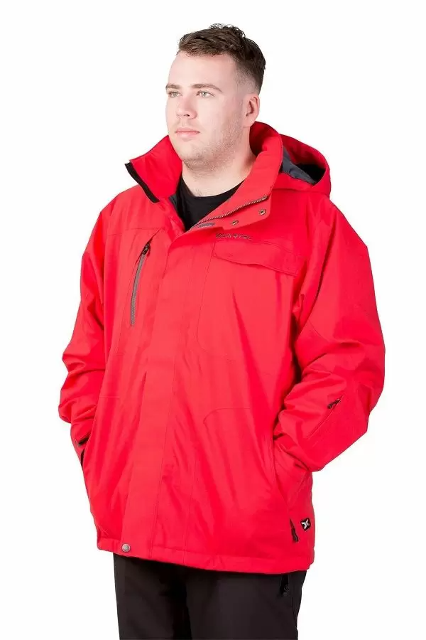 Cartel Bankso Mens Plus Size Ski Jacket Red Stretch 3XL-5XL & 8XL