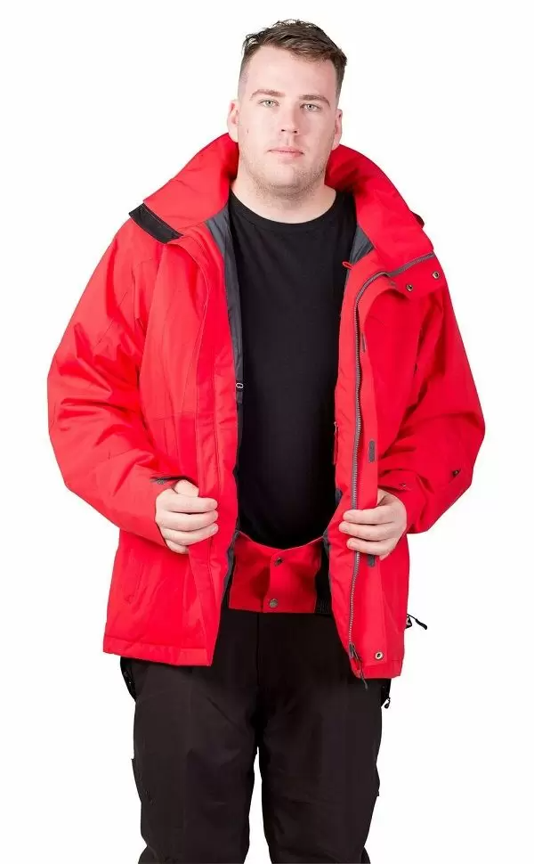 Cartel Bankso Mens Plus Size Ski Jacket Red Stretch 3XL-5XL & 8XL