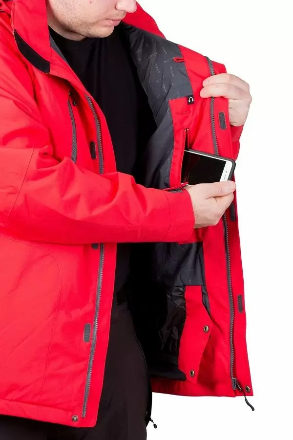 Cartel Bankso Mens Plus Size Ski Jacket Red Stretch 3XL-5XL & 8XL