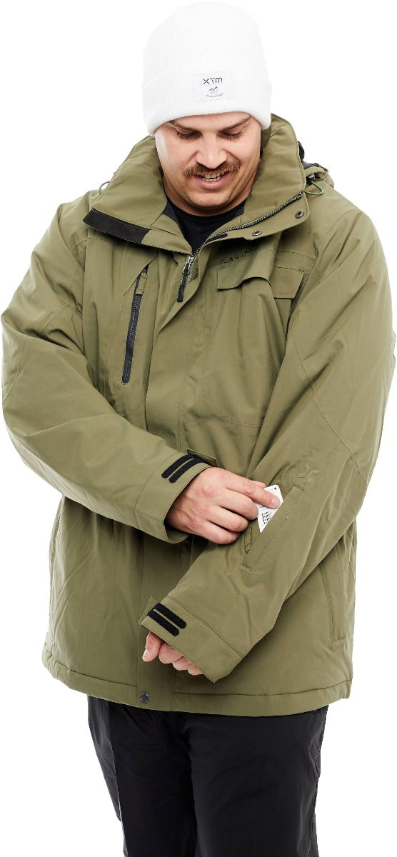 Cartel Bankso Mens Plus Size Snow Jacket Army 3XL & 9XL
