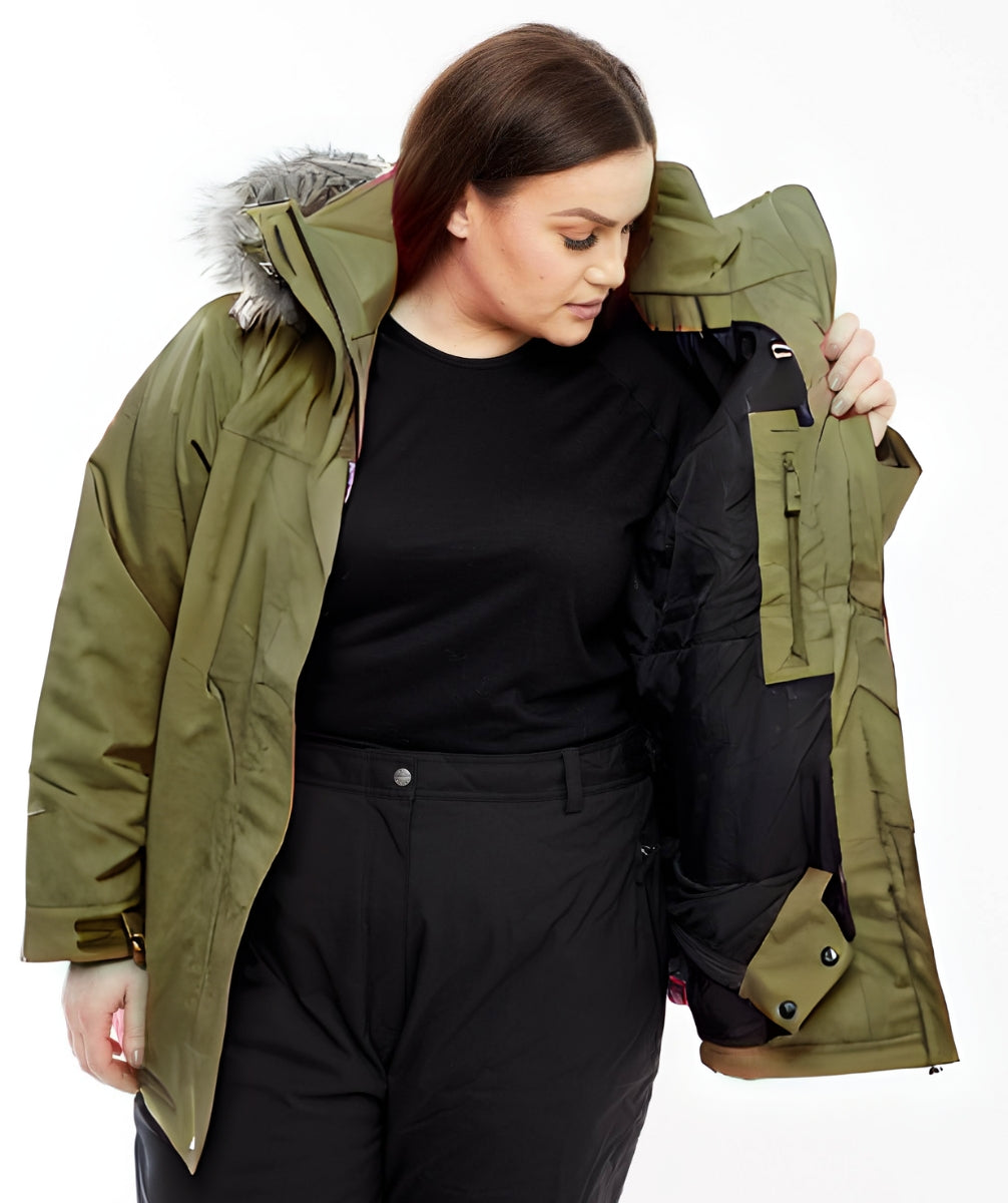 CLEARANCE - Cartel Brooklyn Stretch Ski Jacket Army Size 20