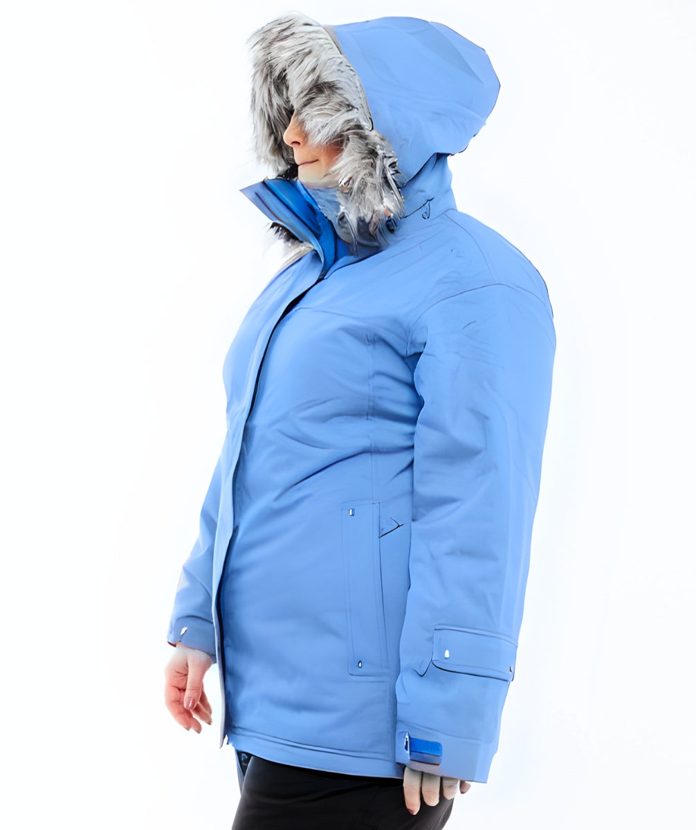 CLEARANCE - Cartel Brooklyn Stretch Ski Jacket Blue Plus Size 18