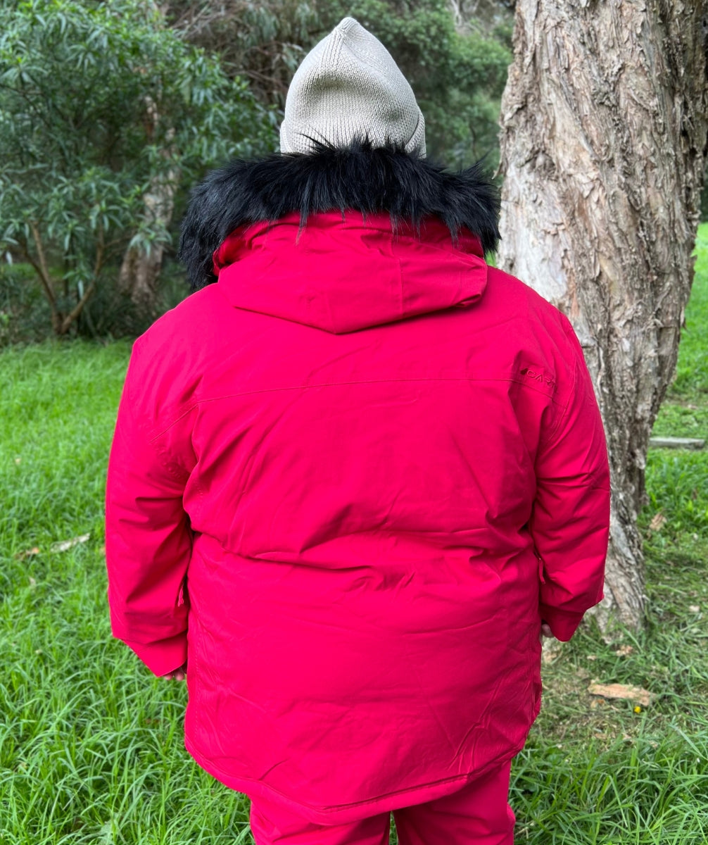 Cartel Brooklyn Ski Jacket Cherry Ripe Plus Sizes 18-26