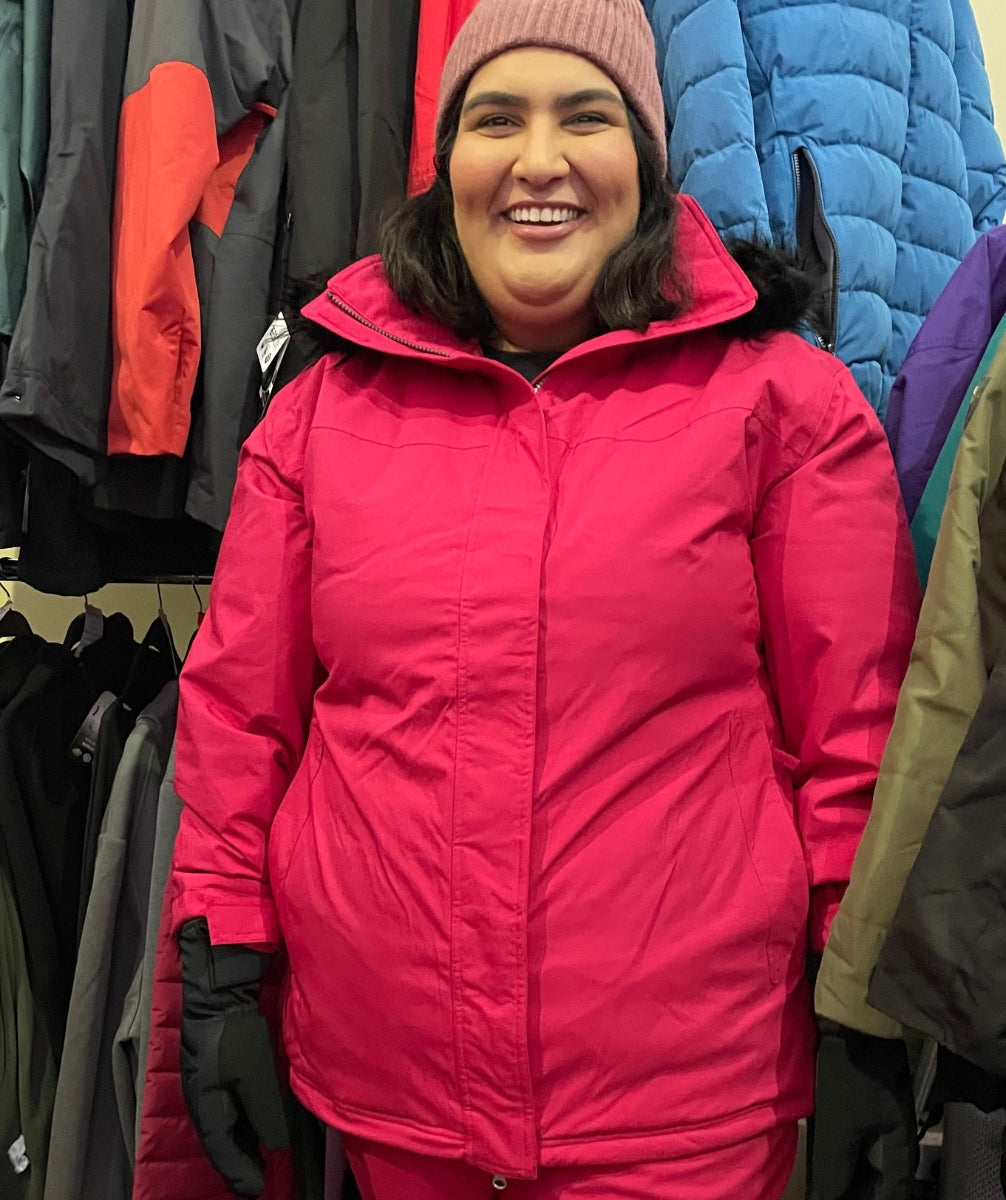 Cartel Brooklyn Ski Jacket Cherry Ripe Plus Sizes 18-26