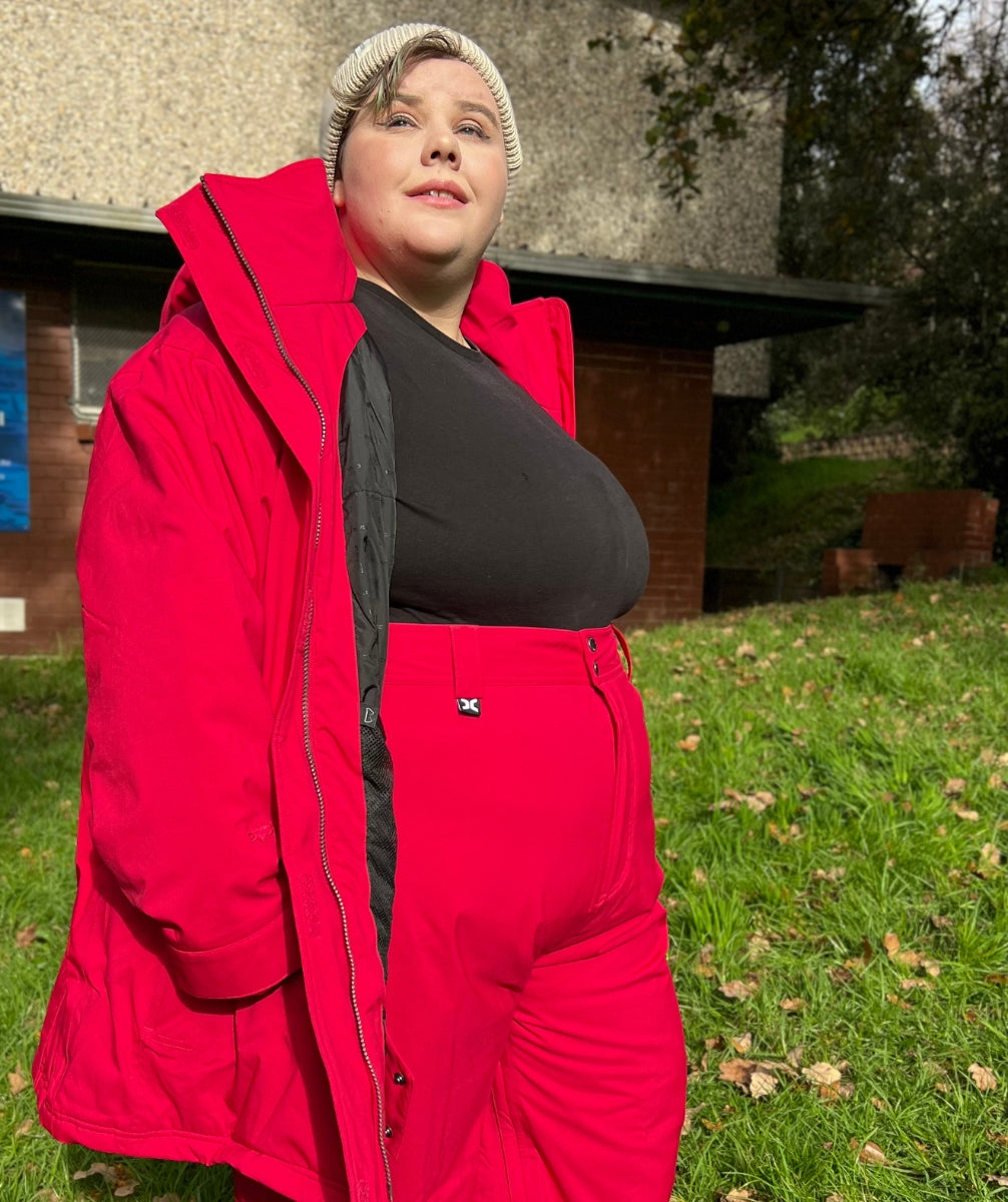 Cartel Brooklyn Ski Jacket Cherry Ripe Plus Sizes 18-26
