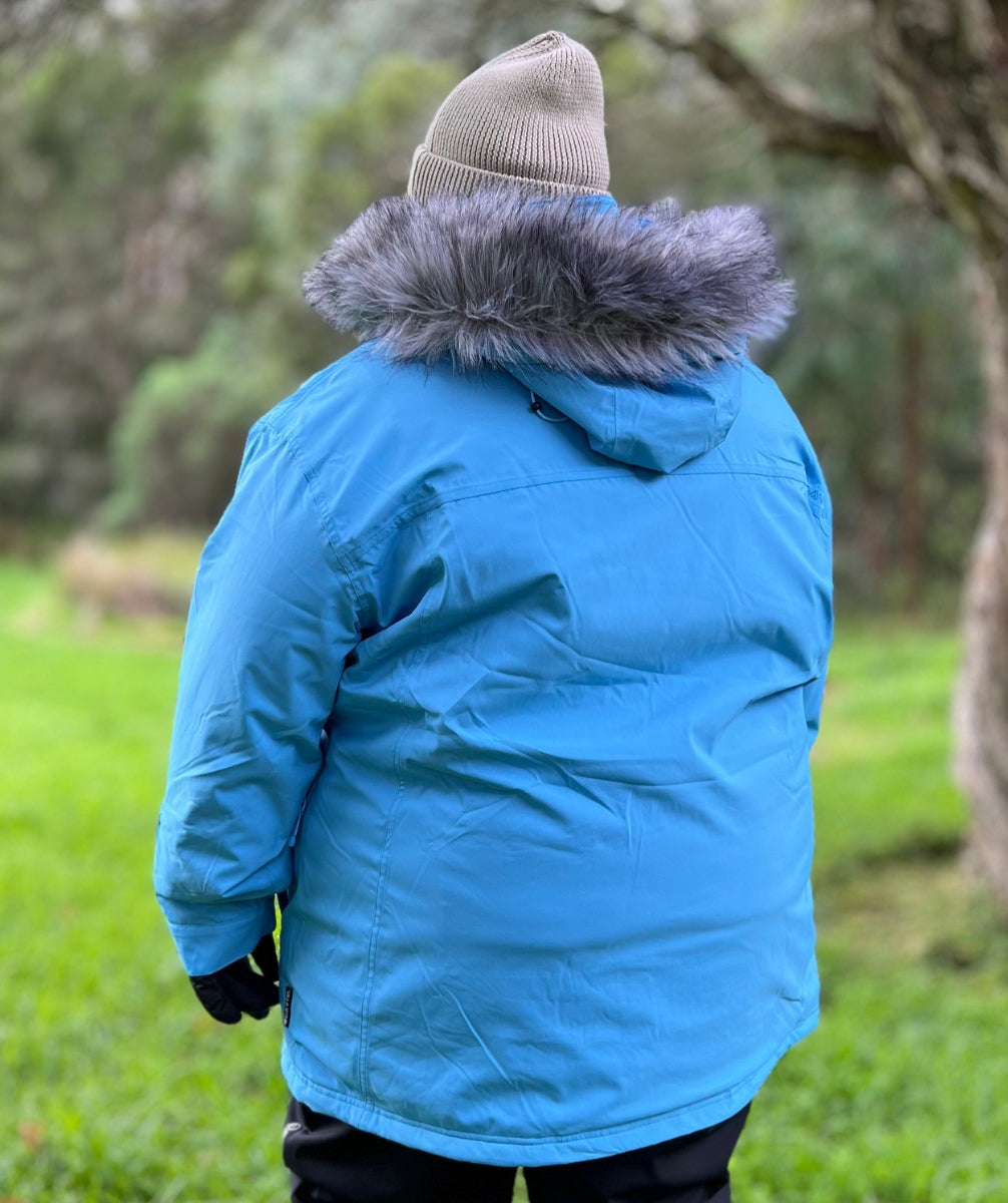 CLEARANCE - Cartel Brooklyn Stretch Ski Jacket Blue Plus Size 18