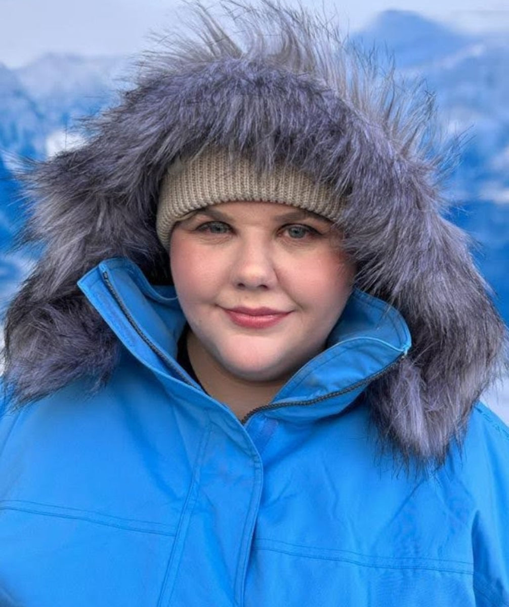 CLEARANCE - Cartel Brooklyn Stretch Ski Jacket Blue Plus Size 18