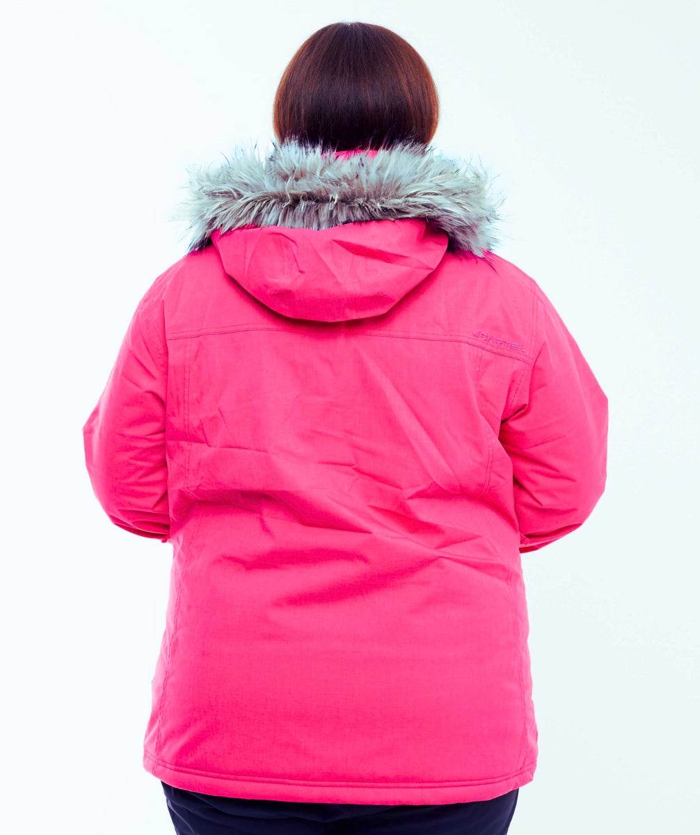 Cartel Brooklyn Ski Jacket Pink Plus Sizes 26 - 30