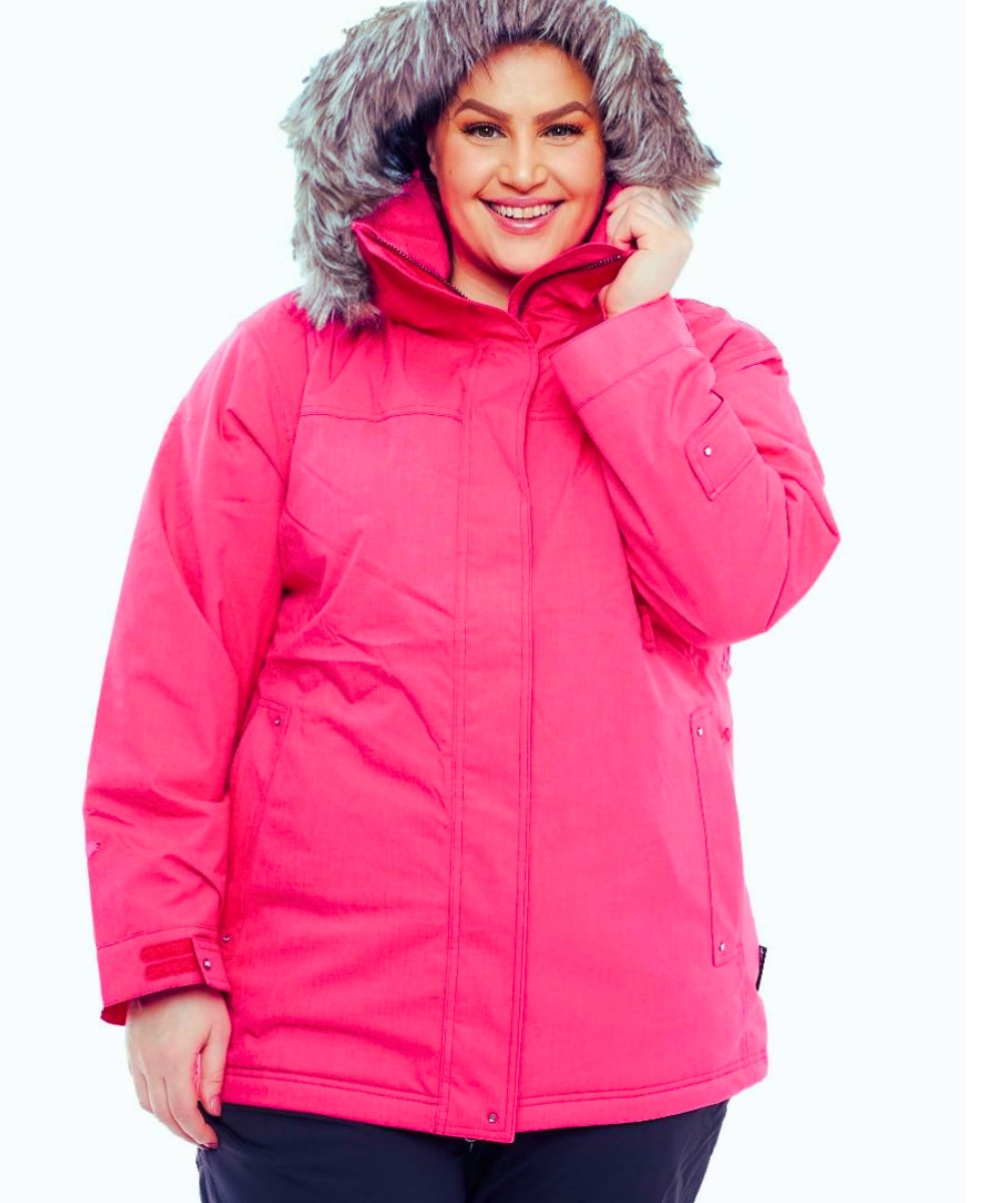 Cartel Brooklyn Ski Jacket Pink Plus Sizes 26 - 30