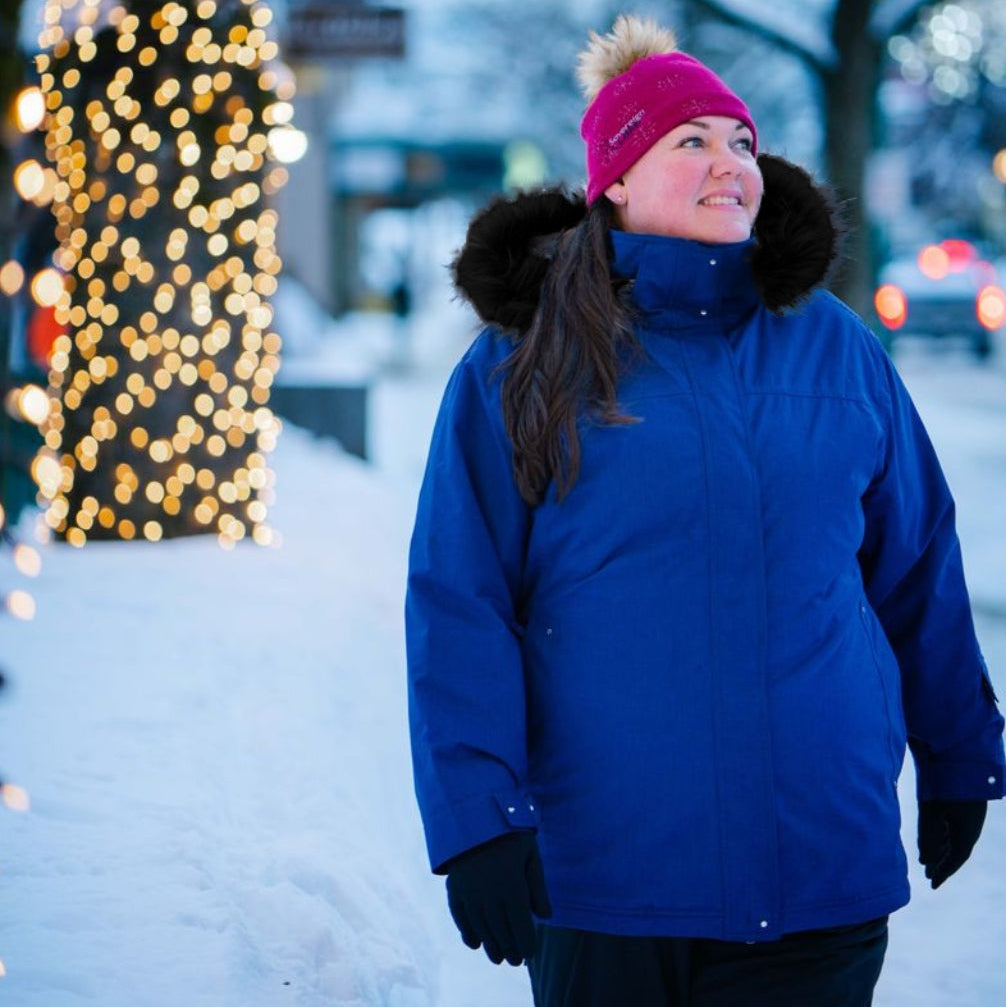 Plus Size Ski Jackets Cartel Brooklyn Womens snow jacket Blueberry