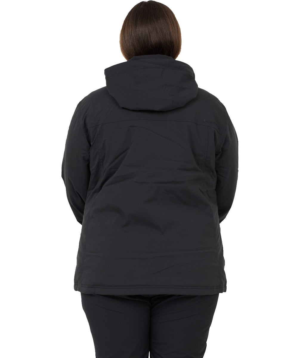 Cartel Brooklyn Stretch Women's Plus Size Ski Jacket Black Sizes 16-30