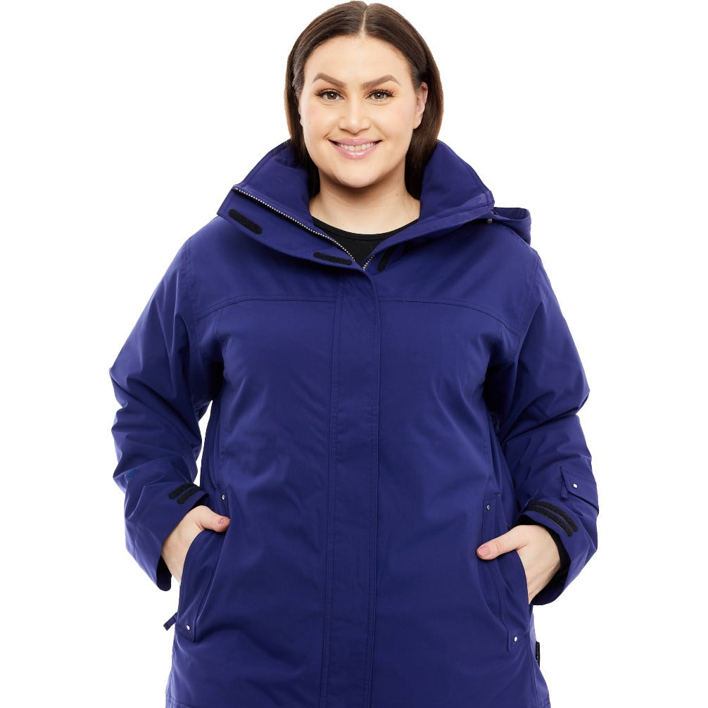Cartel Brooklyn Stretch Women's Plus Size Ski Jacket Blueberry Navy Size 18-22