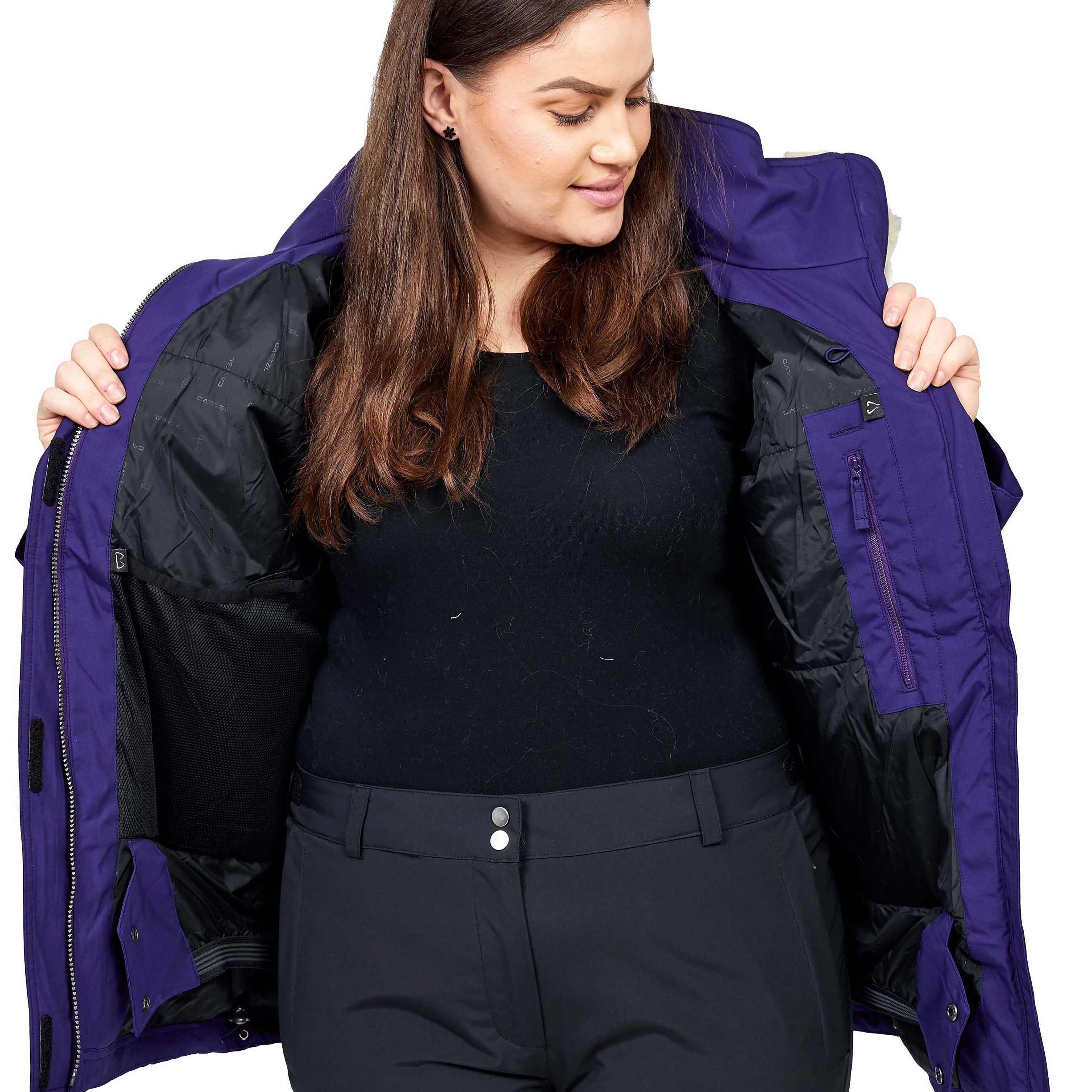 Cartel Brooklyn Stretch Women's Plus Size Ski Jacket Blueberry Navy Size 18-22
