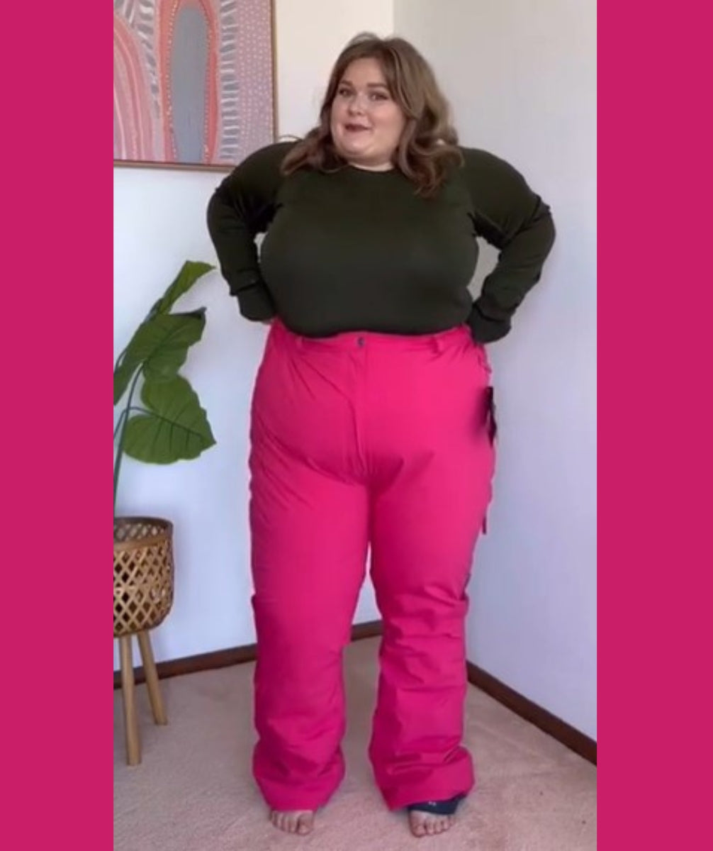 Cartel Canada Stretch Ski Pants Pink Plus Sizes 18-30