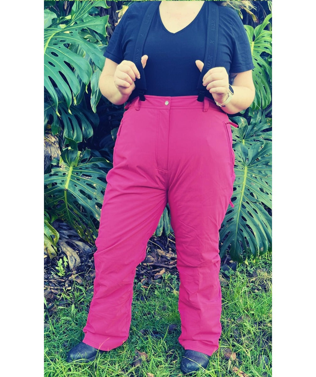 Cartel Canada Stretch Ski Pants Pink Plus Sizes 18-30