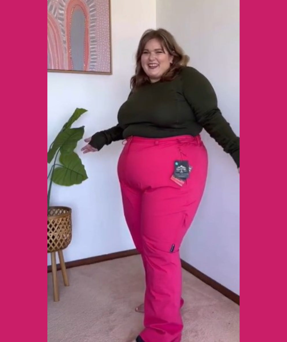 Cartel Canada Stretch Ski Pants Pink Plus Sizes 18-30