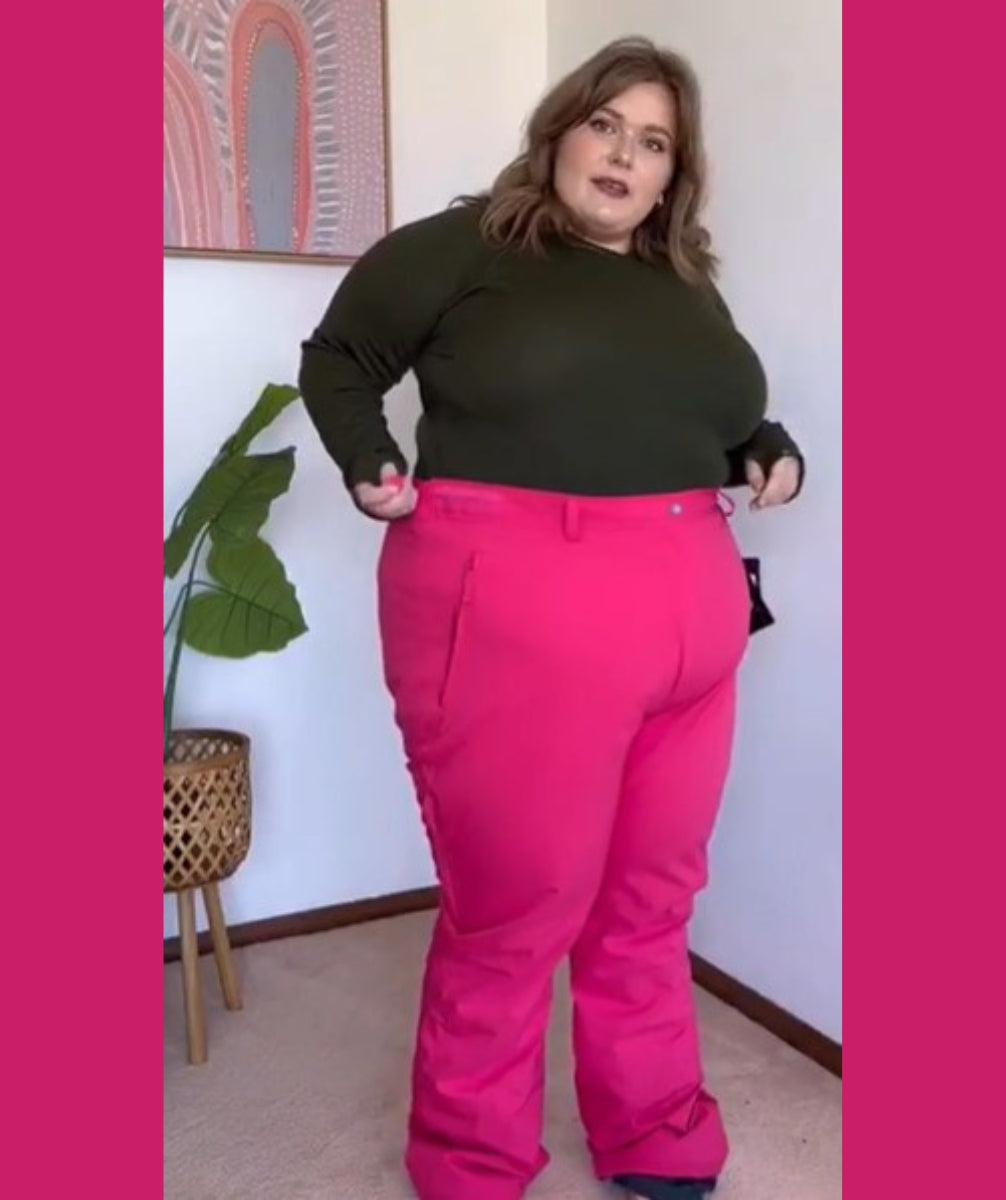 Cartel Canada Stretch Ski Pants Pink Plus Sizes 18-30