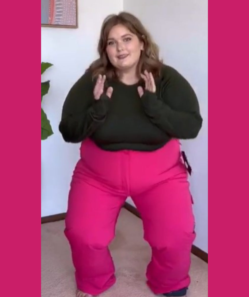 Cartel Canada Stretch Ski Pants Pink Plus Sizes 18-30