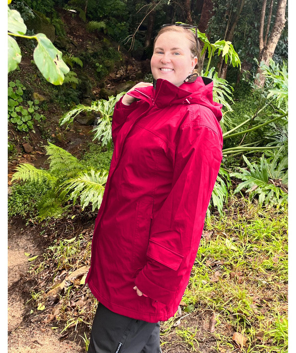 Cartel Seattle Stretch Shell Jacket Cherry Plus Size 20