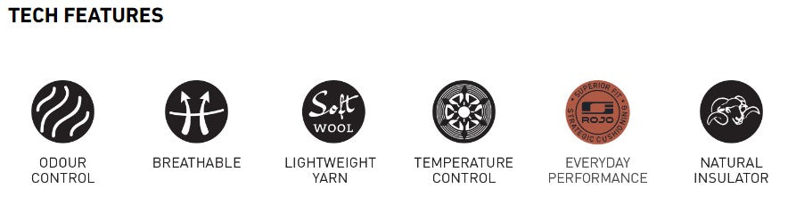 Elude Fire Merino Wool Ski Socks Clear Sky