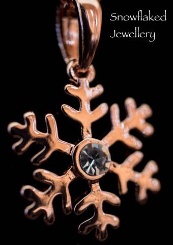 Gertrude Rose Gold with Austrian Crystal Snowflake Necklace
