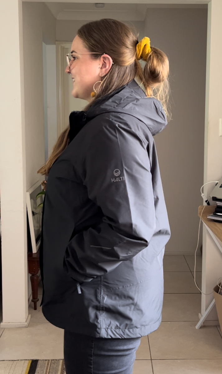 CLEARANCE - Halti Fort Shell Womens Plus Size Rain Jacket Black Size 20