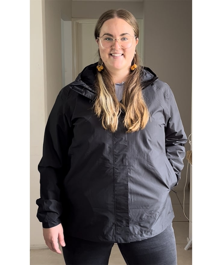 CLEARANCE - Halti Fort Shell Womens Plus Size Rain Jacket Black Size 20