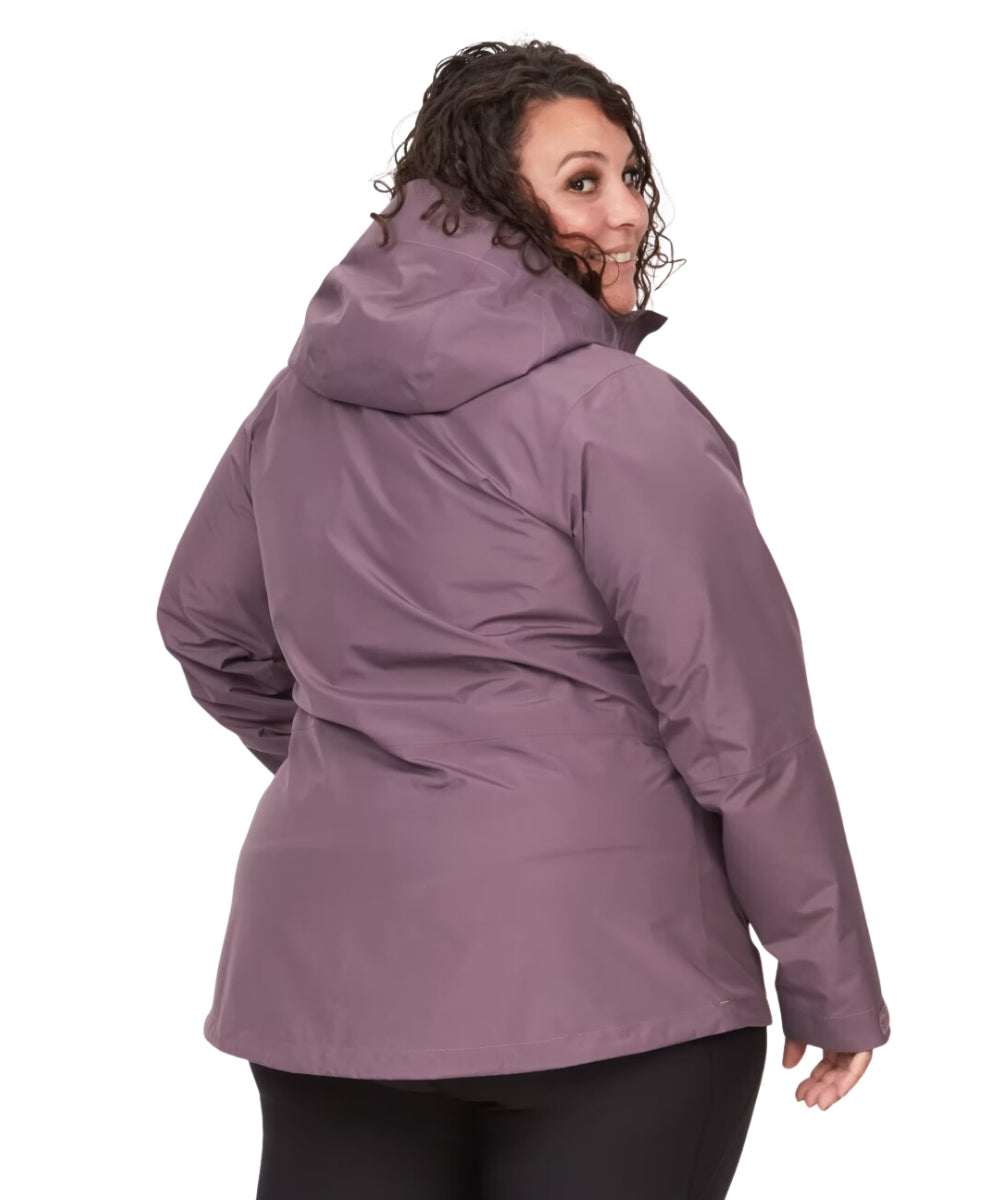 CLEARANCE - Marmot Minimalist Goretex Shell Women's Plus Size Rain Jacket Purple 1X - 2X